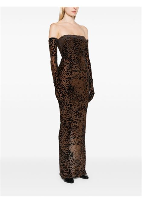 Brown leopard-print dress Alex perry - women ALEX PERRY | D1367TBCC